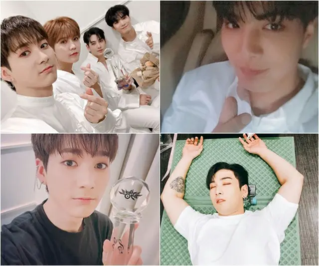 韓国ボーイズグループ「NU‘EST W」が新曲を発表してから初めて1位を獲得し、メンバー4人が“認証ショット”を公開した。（提供:OSEN）