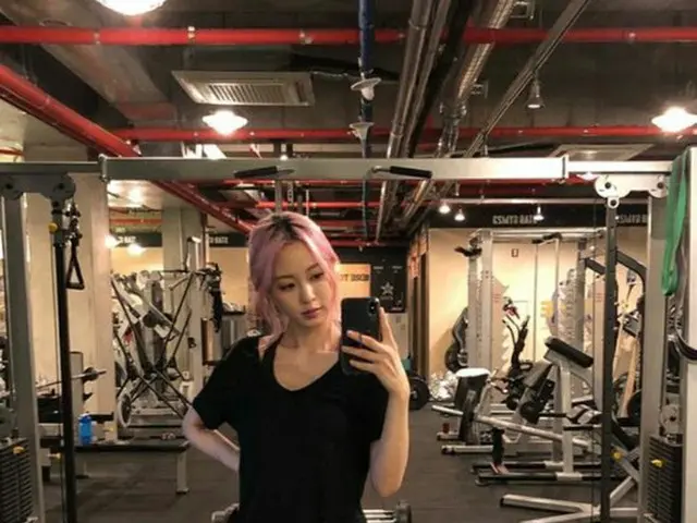 韓国女優ハン・イェスル（36）が、トレーニング中の様子を公開した。（提供:OSEN）