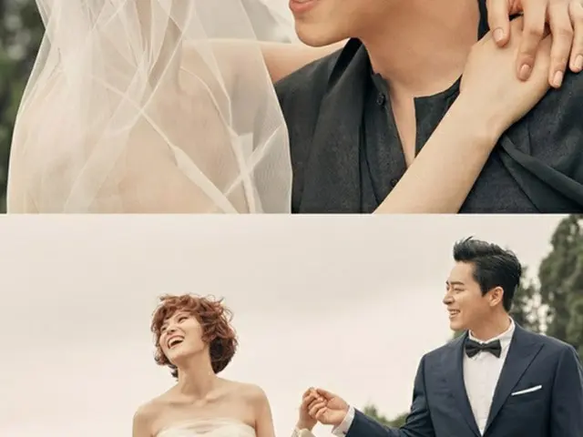 韓国俳優チョ・ジョンソク（38）と歌手GUMMY（37）が夫婦の縁を結んだ中、ウエディング画報が初公開された。（提供:news1）