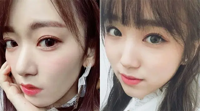 「IZ*ONE」宮脇咲良＆矢吹奈子、超接近自撮りも屈辱なしの肌つや感（提供:OSEN）