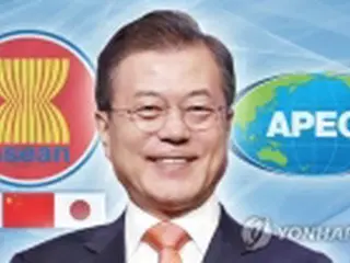 文大統領が帰国の途に　ＡＳＥＡＮ・ＡＰＥＣ首脳会議出席