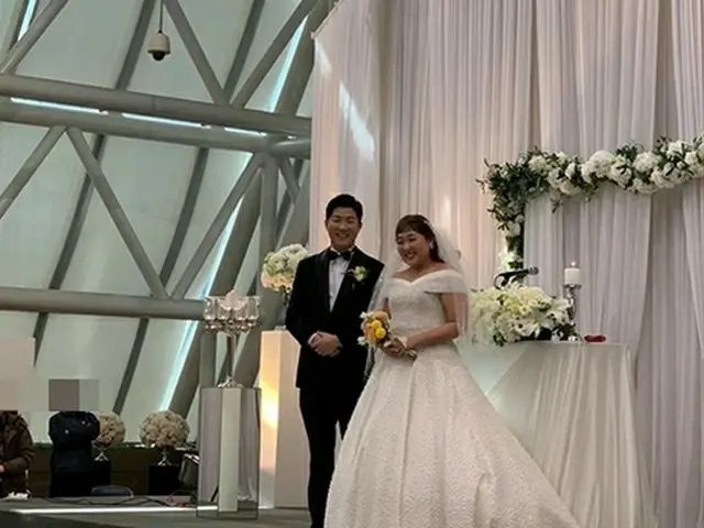 韓国お笑い芸人のイ・スジの結婚式現場が公開された。（写真提供:OSEN）