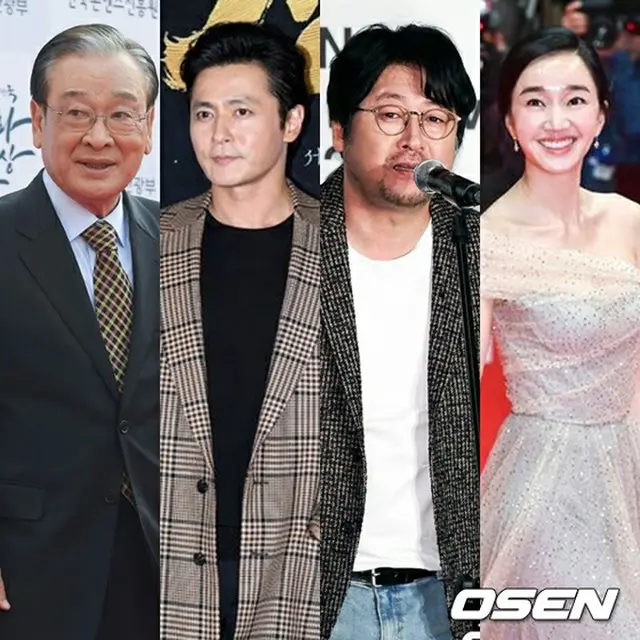 韓国俳優イ・スンジェ、キム・ユンソク、チャン・ドンゴン、女優スエが、「2018大韓民国ベストスター賞」主演賞を受賞した。（提供:OSEN）