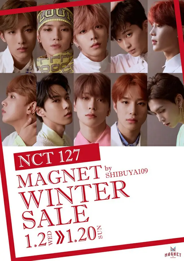 「NCT 127」、MAGNET by SHIBUYA109 WINTER SALEとのコラボレーション決定！（オフィシャル）