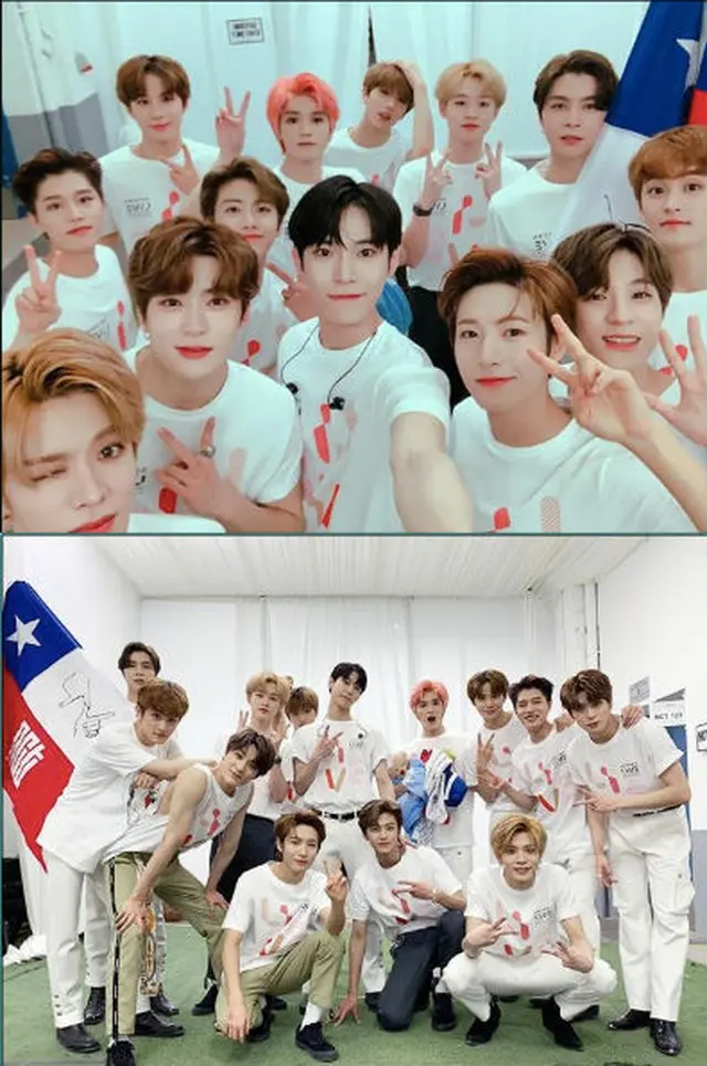 「SMTOWN SPECIAL STAGE in SANTIAGO」に出演した「NCT」メンバーたち。（提供:OSEN）