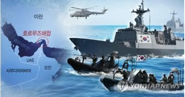 ホルムズ海峡への韓国軍派遣に政府は慎重な姿勢を見せている（イラスト）＝（聯合ニュース）