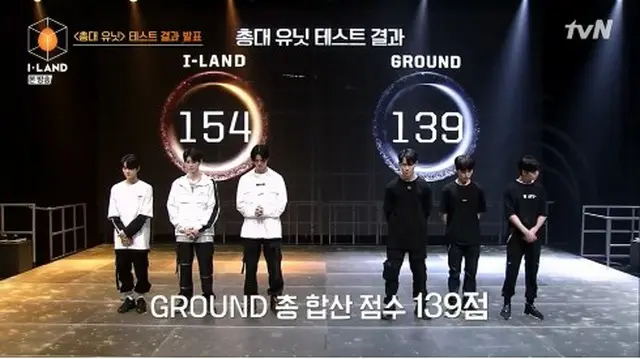 3番目のテスト「I-LAND vs GROUND」のボーカル・ダンス対決はI-LANDが勝利した。（画像:画面キャプチャ）