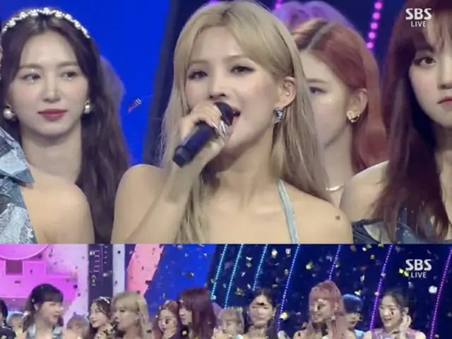 16日午後に放送された「人気歌謡」で「(G)I-DLE」が1位に輝いた。（提供:OSEN）