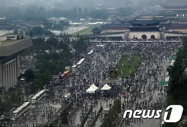 韓国ソウルで去る15日、保守団体による大規模集会が行なわれた（提供:news1）