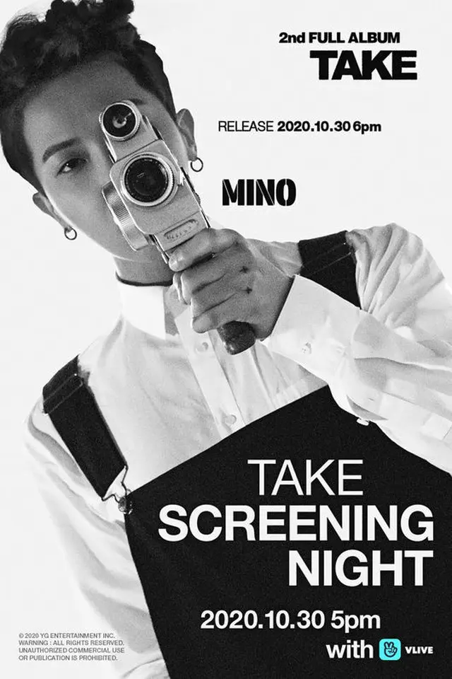 MINO（WINNER）、30日に2ndソロアルバム「TAKE」カウントダウン生配信でファンと疎通（画像提供:wowkorea）