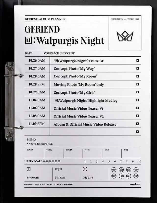 【公式】「GFRIEND」、11月9日にカムバック決定、カウントダウンスケジュール公開（画像提供:wowkorea）