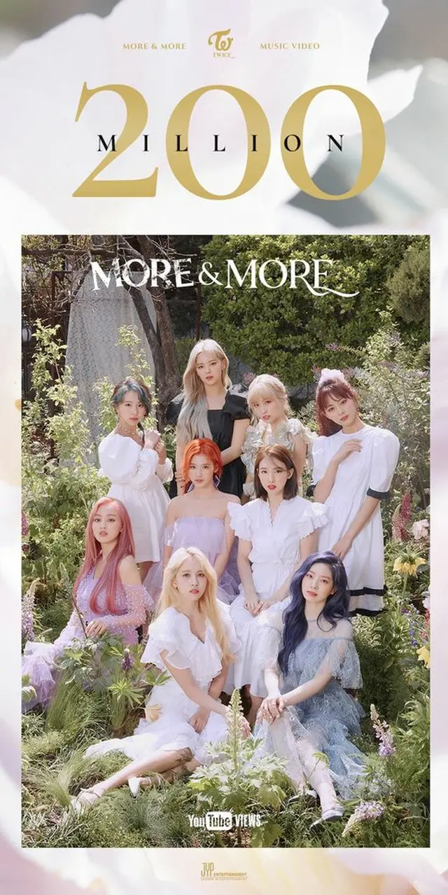 「TWICE」の「MORE＆MORE」ミュージックビデオがYouTube再生回数2億回を突破した。（画像提供:wowkorea）