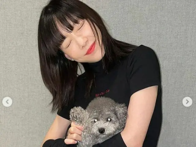 テヨン（少女時代）、愛犬ゼロとスレンダーでシックな美しさ（画像提供:wowkorea）