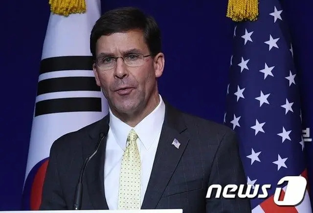 マーク・エスパー米国防長官（画像提供:wowkorea）