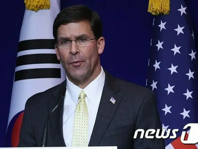 マーク・エスパー米国防長官（画像提供:wowkorea）