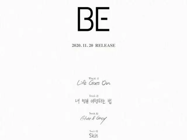 「BTS（防弾少年団）」、新アルバム「BE」の直筆トラックリストを公開（画像提供:wowkorea）