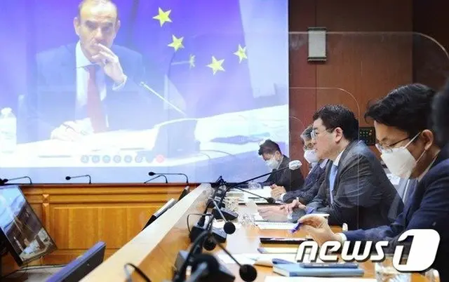 「第6回 韓・EU高位政治対話」がTV会議で開催された（画像提供:wowkorea）