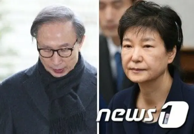 韓国の李明博 元大統領（左）と朴槿恵 前大統領（画像提供:wowkorea）