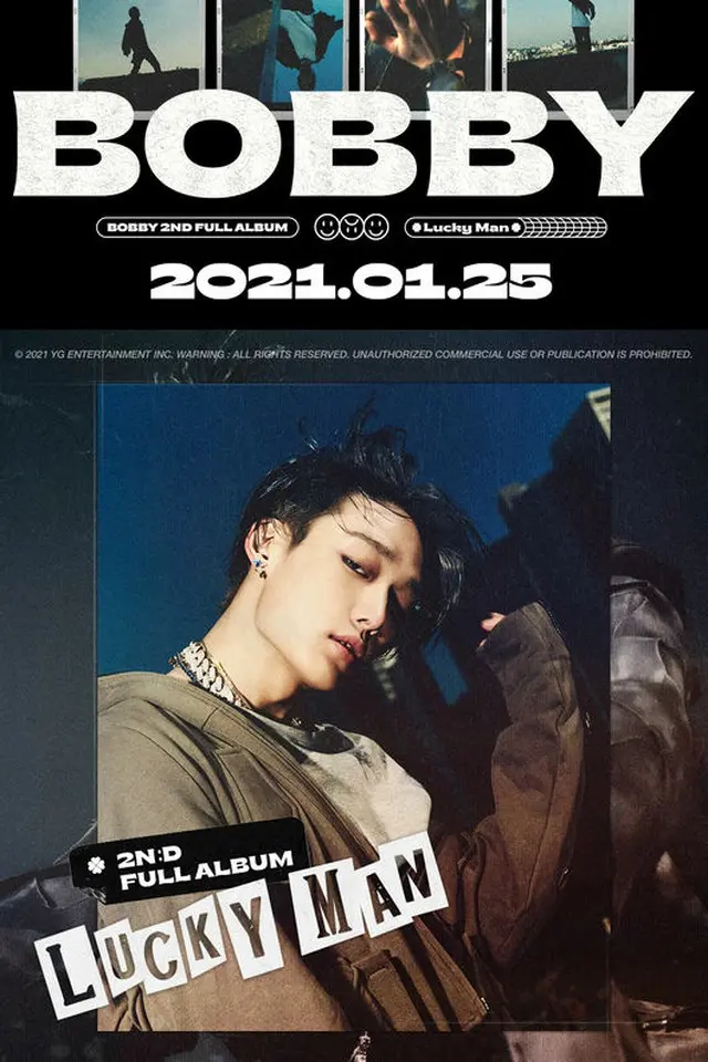 BOBBY（iKON）、ソロ2ndフルアルバム「LUCKY MAN」のポスター公開（画像提供:wowkorea）