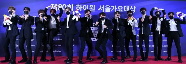 「2021ソウル歌謡大賞」で「TREASURE」、「aespa」、「ENHYPEN」が新人賞を受けた。（画像提供:OSEN）