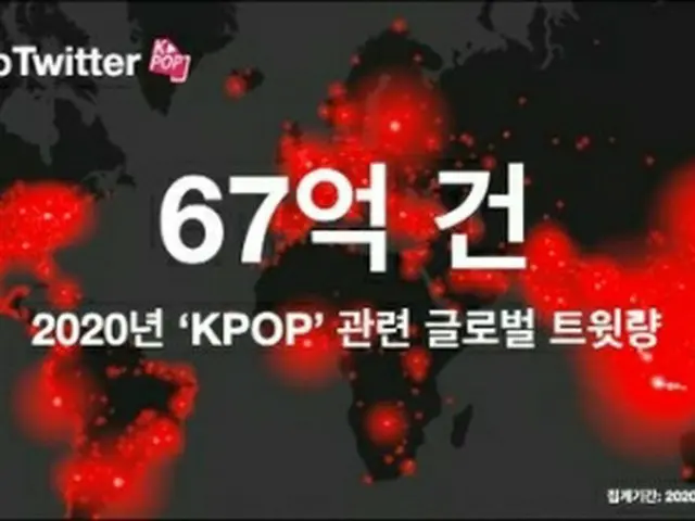 昨年のK―POPに関するツイートは67億件に上った（ツイッター提供）＝（聯合ニュース）≪転載・転用禁止≫