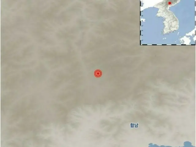 北朝鮮の咸鏡南道・長津の北東43キロの地域でM2．3の地震が発生した（気象庁ホームページより）＝（聯合ニュース）≪転載・転用禁止≫