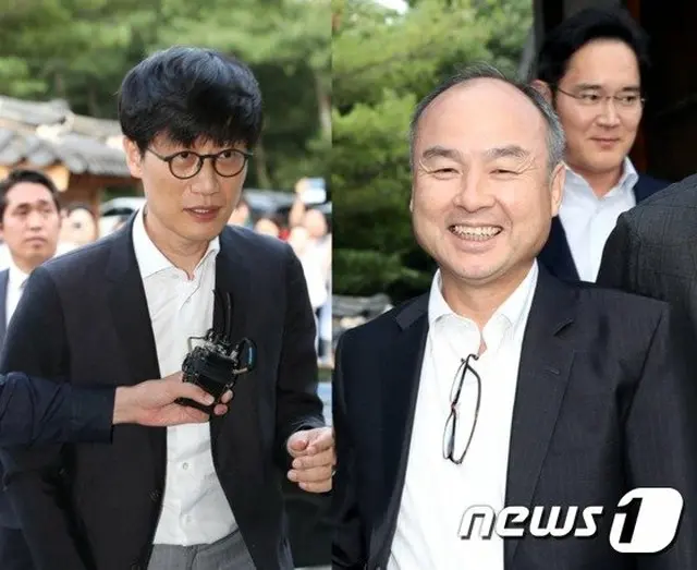 Naverのイ・へジンGIOとソフトバンクの孫正義会長（画像提供:wowkorea）