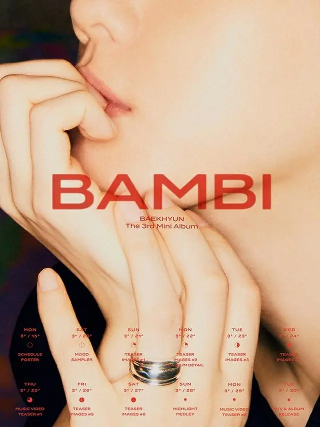 「EXO」BAEKHYUN、ミニアルバム「BAMBI」のカムバックスケジュールポスター公開（画像提供:wowkorea）