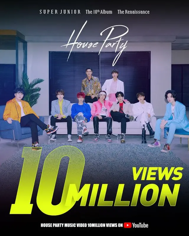 「SUPER JUNIOR」、「House Party」のMV再生回数1000万突破でスペシャルビデオを公開（画像提供:wowkorea）