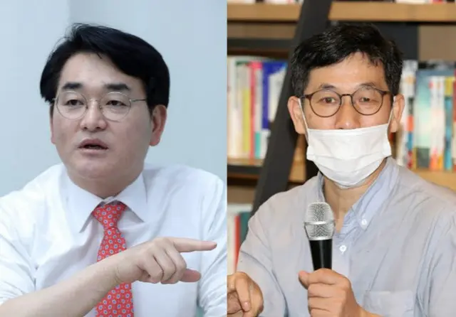 朴用鎭共に民主党議員（左）と陳重権元教授（右）（画像提供:wowkorea）