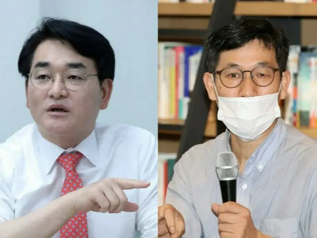 朴用鎭共に民主党議員（左）と陳重権元教授（右）（画像提供:wowkorea）