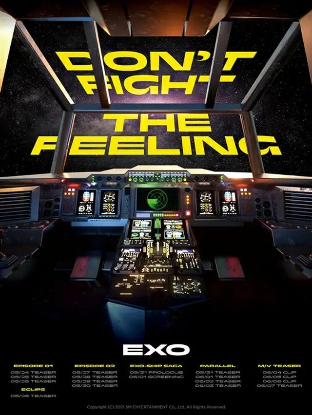 「EXO」のスペシャルアルバム「DON’T FIGHT THE FEELING」のスケジュールポスターが公開された。（画像提供:wowkorea）