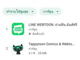 韓国ネイバー「ウェブトゥーン」、タイ・台湾・インドネシアで売り上げと利用者数が1位を席巻