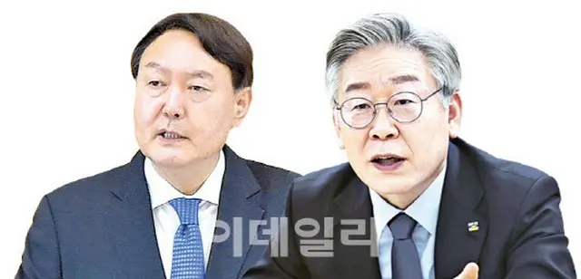 尹錫悦、元検察総長（左）と李在明、京畿道知事（右）（画像提供:wowkorea）