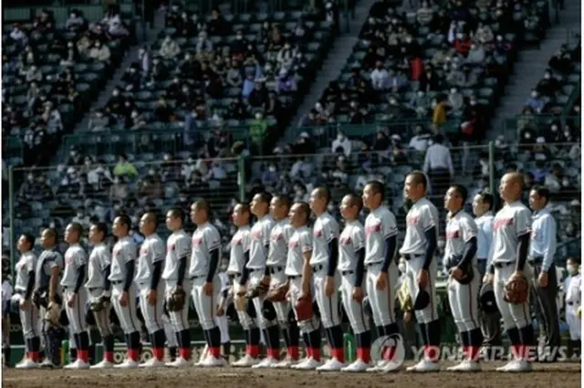 今春の選抜高校野球大会に出場した京都国際高の選手＝（共同＝聯合ニュース）