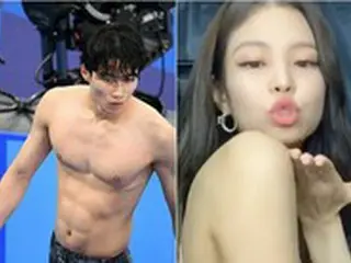 “ニュー・マリンボーイ”水泳ファン・ソンウ選手、JENNIE（BLACKPINK）からの応援に「手が震えている」