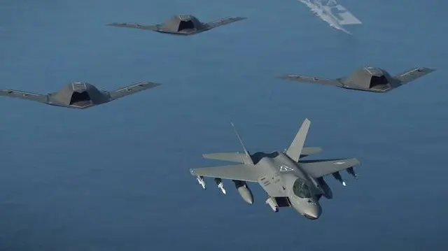 「韓国型戦闘機」と「ステルス無人戦闘機」が竹島上空を飛行…韓国軍、CG映像を公開（画像提供:wowkorea）