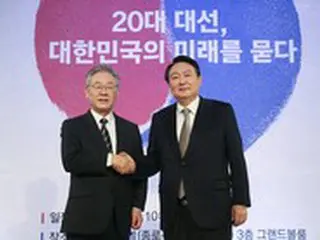 韓国大統領選挙、国民の半数は「リベラル・保守ではなく中道」…李・尹候補、中道の支持層拡大を狙う