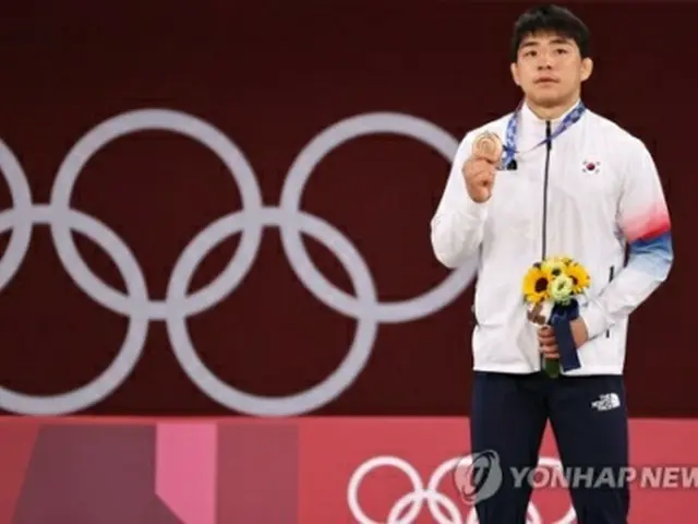 東京五輪銅メダリストで在日韓国人３世の安昌林選手＝（聯合ニュース）