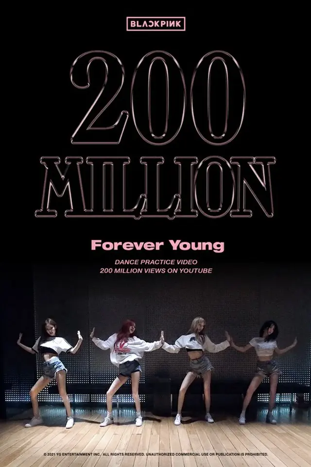 【公式】「BLACKPINK」、「Forever Young」振り付け映像、2億再生突破（画像提供:wowkorea）