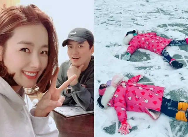 女優ソ・イヒョン、雪の上のかわいい“エンジェル”を公開…娘たちと雪遊び（画像提供:wowkorea）