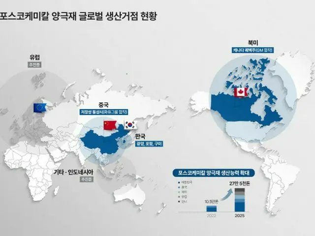 ポスコケミカルとGMがカナダに正極材の合弁工場を建設、北米市場を拡大へ＝韓国報道（画像提供:wowkorea）