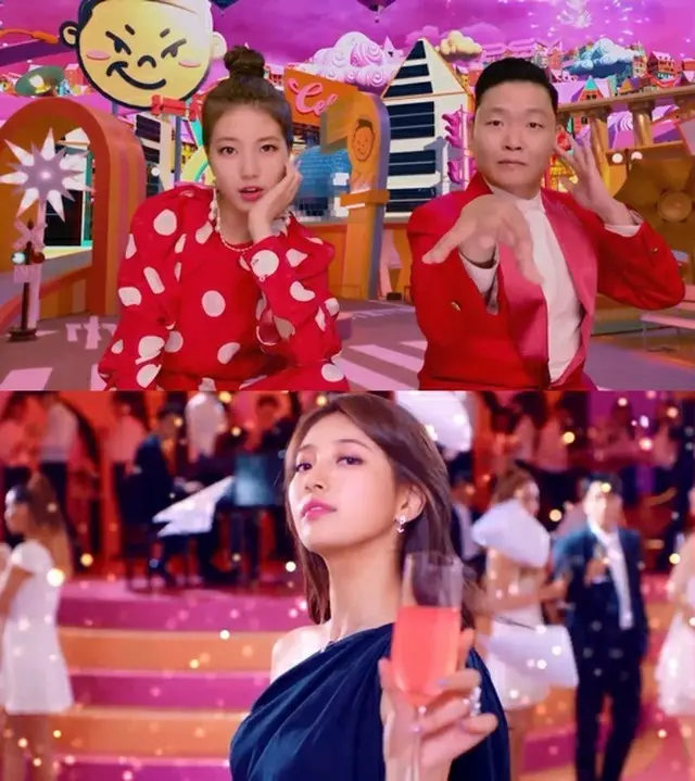 PSY＆スジ（元Miss A）のコラボ、3年ぶりにベールを脱いだ…「Celeb」MVティザー公開（画像提供:wowkorea）