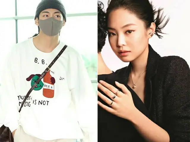 「熱愛報道」V（BTS）、右耳に付けたイヤーカフの真実は？JENNIE（BLACKPINK）が広告モデル「シャネル」の商品か…憶測広がる（画像提供:wowkorea）