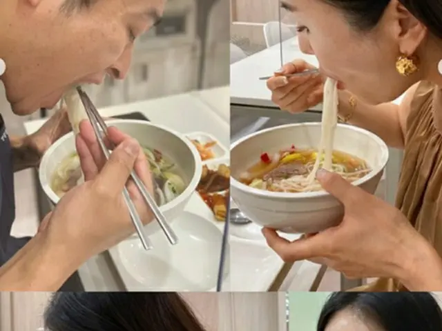 チャン・ヨンラン、天生縁分・夫婦…韓医師の夫と食べる姿もそっくり（画像提供:wowkorea）