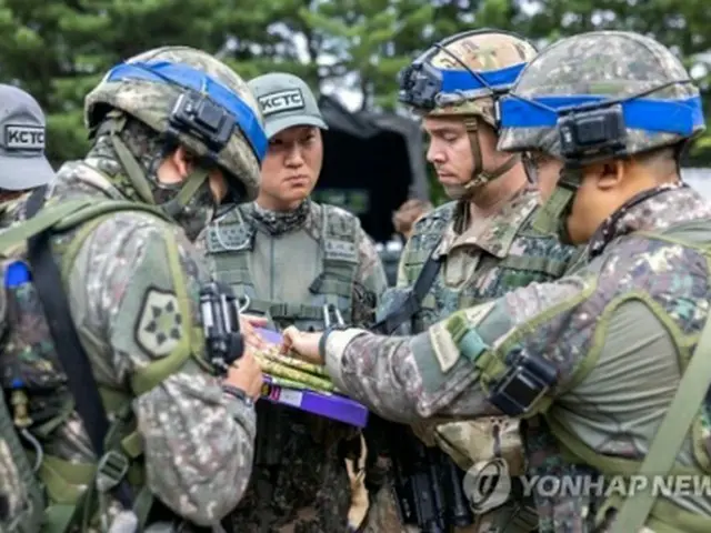 韓米の合同訓練（韓国陸軍提供）＝（聯合ニュース）≪転載・転用禁止≫