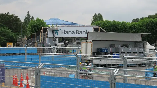 フォーミュラE「2022 HANA BANK SEOUL E-PRIX」開催まで8日を残し、工事が着々と進んでいる（画像提供:wowkorea）