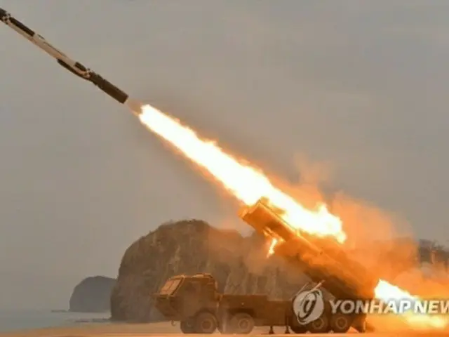 北朝鮮が今年１月に発射した巡航ミサイル＝（朝鮮中央通信＝聯合ニュース）≪転載・転用禁止≫