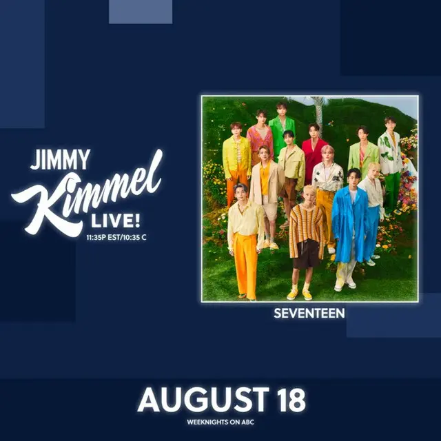 グローバルスター「SEVENTEEN」、18日米国に有名トークショー「Jimmy Kimmel Live！」に2度目の出演（画像提供:wowkorea）