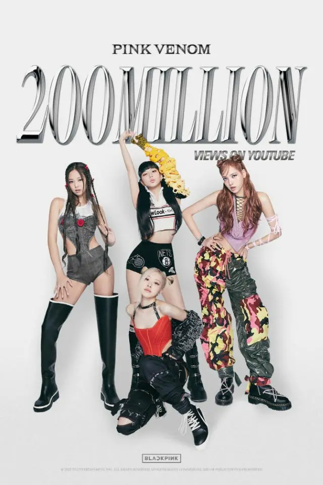 「BLACKPINK」、先行公開曲「Pink Venom」のMVがYouTube2億回突破…英オフィシャルチャートに22位で初登場（画像提供:wowkorea）